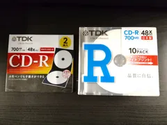 CD-0166 【未使用】【まとめ売り】TDK データ用 CD-R 700MB 48倍速 ホワイトワイドプリンタブル 10枚パック 日本製 ＋ 2枚パック 計12枚 セット Blank CD-R Data Media 700MB 48x 12 Discs
