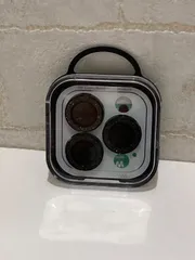 カメラレンズカバー　iPhone15Pro/15ProMax black cam-633【B】