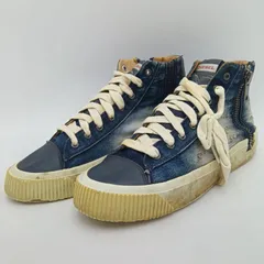 DIESEL ディーゼル デニム ハイカットスニーカー メンズ 27cm 青 ブルー A-12-6