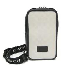 コーチ(Coach) シグネチャー サリバン パック CP079 メンズ コーティングキャンバス,レザー ボディバッグ ブラック,オフホワイト