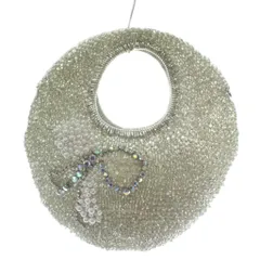 アンテプリマ ANTEPRIMA ワイヤーバッグ ハンド サークル ラウンド リボン パール ラインストーン シルバー色 /XZ ■GY11