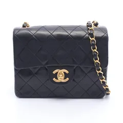 シャネル CHANEL ショルダーバッグ ミニマトラッセ ブラック ラムスキン（羊革） ミニマトラッセ チェーンショルダー レディース Used A