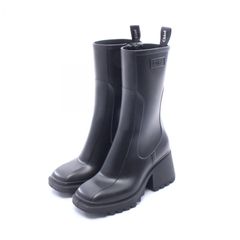 こゆ様専用！美品 クロエ ベティ 厚底 レインブーツ ブラック 7センチ