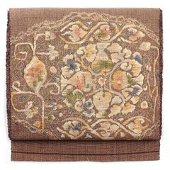中古 見仕立て 芯入り 明綴れ 袋帯 唐花文様 - メルカリ