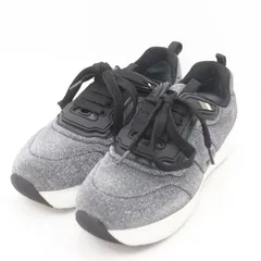 ITJT5UZUJMUQ 美品 PRADA SPORT プラダスポーツ スニーカー シルバー ラメ ブラック フラットシューズ ローカットシューズ 靴 サイズ36のサムネイル