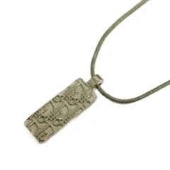 クリスチャンディオール Christian Dior ネックレス ペンダント トロッター ロゴ ラインストーン シルバーカラー /KW ■GY18