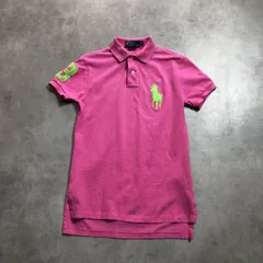 GQ5172◇Polo by Ralph Lauren : CUSTOM FIT ビッグポニー 鹿の子ポロシャツ◇XS◇ピンク系 ポロラルフローレン