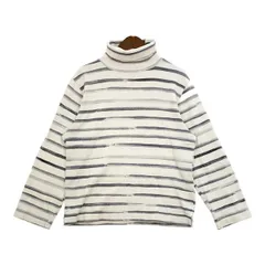 Porter Classic ポータークラシック ボーダー タートルネック カットソー Tシャツ メンズ Lサイズ ホワイト ブラック トップス DM18717■のサムネイル