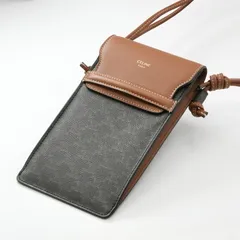 セリーヌ CELINE 携帯・スマホアクセサリー ブラウン トリオンフ ロゴ フォンケース モバイルポーチ ポシェット