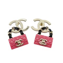 CHANEL バッグモチーフ ピアス ピンク - メルカリ