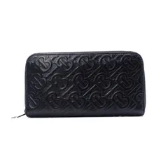 BURBERRY バーバリー TB モノグラム 長財布 レザー ブラック 財布