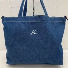 1857　Kitamura キタムラ　トートバッグ　ハンドバッグ　デニム　Kロゴ　レディース　無地　シンプル　きれいめ　カジュアル