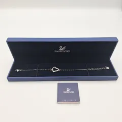 SWAROVSKI スワロフスキー ブレスレット ハート ラインストーン ほぼ未使用 箱付き 【11831】