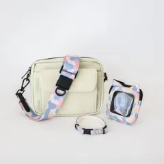 【モニター価格★3名様限定】猫耳 ポーチ ミニショルダーバッグ セット 白 ボタニカル 推し活 猫とお揃い