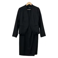 theory luxe(セオリーリュクス) ワンピーススーツ レディース美品  - ダークネイビー 半袖/ひざ丈/ノーカラー/春/秋