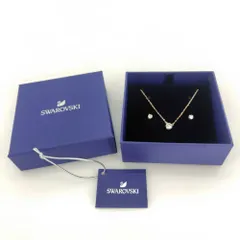 05w20403 スワロフスキー SWAROVSKI  ネックレス ピアス セット  Stilla Attract ペア ペンダント  ローズゴールド  レディース  5616233 ジュエリー  ネックレス  【中古品】