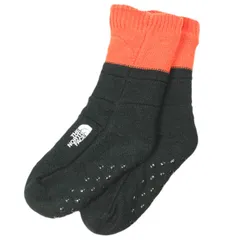 THE NORTH FACE ザ・ノースフェイス Nuptse Bootie Socks S(23cm-25cm) ヌプシブーティソックス NN82233 OK(レッドオレンジ×TNFブラック) ウィンタールームソックス 靴下 g25965