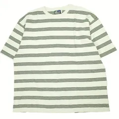 STEEL BRIDGE by Columbia Knit スティールブリッジ コロンビアニット アメリカ製 HEAVY WEIGHT BORDER TEE ヘビーウェイトコットン ボーダーTシャツ XL Natural/Black MADE IN USAのサムネイル