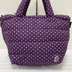 1832　ROOTOTE　ルートート　トートバッグ　ハンドバッグ　パープル　紫　ドット　水玉　キルティング　キルト　中綿　レディース　軽量　カジュアル　シンプル