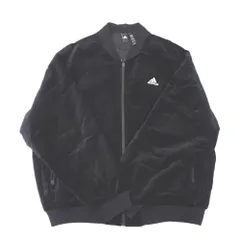 NA43271 アディダス ベロア ジャケット ブルゾン H25097 ブラック #2XO メンズ adidas 中古