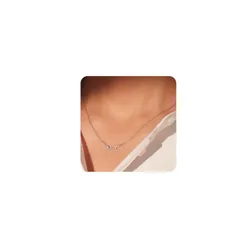 新商品 可愛い シンプル 鎖骨チェーン エレガント ジルコニア キラキラ ゴールド ペンダント シルバー レディース 金属アレルギー対応 調節可能 ネックレス ギフトBOX付き