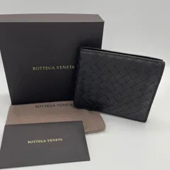 2603-191｜美品｜ボッテガヴェネタ イントレチャート 二つ折り財布 レザー