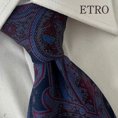 ETRO ネクタイ ペイズリー ボタニカル アラベスク ジャガード マルチ