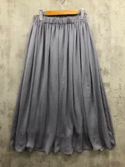 nano universe ナノユニバース ギャザー フレア スカート sizeF/ブルー系 ■◇ レディース