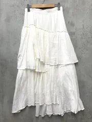 U by Spick&Span ユーバイスピックアンドスパン ランダム ティアード スカート size38/白 ■◇ レディース