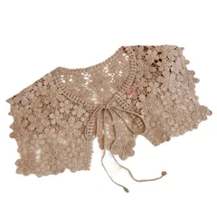 つけ襟 フリル 花柄 ストール スカーフ 重ね着 レイヤード ビックカラー 付け襟 発表会 レース ショール 学生 カジュアル 重ね襟