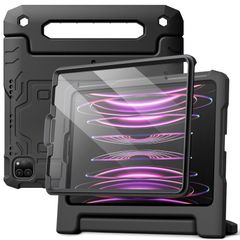 JETech 아이용 iPad Pro11 케이스 2022/2021/2020/2018 모델 대응 및 iPad Air 5/4(10.9 인치) 액정 보호 필름 첨부 내충격 풀 바디 핸들 스탠드 태블릿 보호 커버(블랙)
