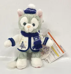 東京ディズニーシー ぬいぐるみバッジ ジェラトーニ(白コート&青ニット帽)/It's Cristmas Time 2018