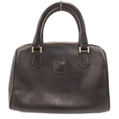 セリーヌ CELINE オールドセリーヌ ミニ ボストンバッグ ハンドバッグ マカダム 型押し レザー 黒 ブラック /JS ■GY11