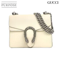 未使用 展示品 グッチ GUCCI ディオニュソス チェーン ショルダー バッグ レザー アイボリー 421970 Dionysus Bag 90318246
