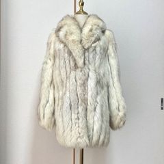 極美品/肉厚○ エンバ 毛皮 コート フォックスファー ブルーフォックス