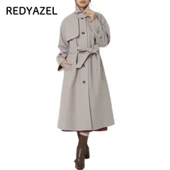 REDYAZEL スタンドカラーコート グレー Mサイズ ウール混 レディアゼル 完売品 新品未使用 通勤 お出かけ コート かわいい 大人  ロング丈  あたたかいのサムネイル