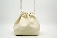ジルサンダー ダンプリング 巾着 ミニ ショルダーバッグ ポーチ ナッパレザー アイボリー JIL SANDER 5625h