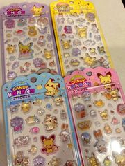 《4장 세트》 포켓몬 캔디 포켓피스 씰 CANDY STICKER스티커