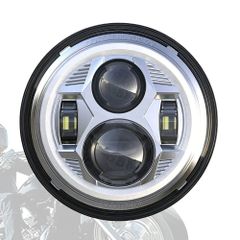 ヤマハ 7インチ ハローリングLED ヘッドライトユニットKIT クローム 