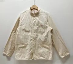 DANTON ダントン JD-8106 DUK 長袖シャツ バンドカラーブルゾン サイズ40 ベージュ コットン100% 日本製