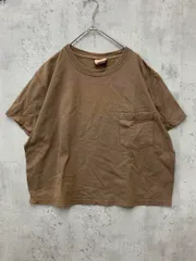 GoodWear グッドウェア USA製 半袖 ポケット Tシャツ sizeM/茶系 ■■ レディース