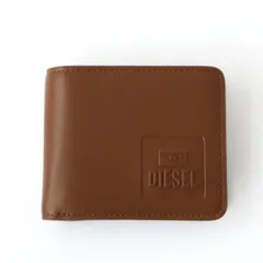 【並行輸入品】ディーゼル 二つ折り財布 メンズ DIESEL ロゴ ポリウレタン製 ブラウン HISSU BI-FOLD COIN S