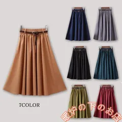 スカート ひざ丈 フレアスカートレディース 膝丈Aライン ミモレ丈 ミディアム丈 春 夏 ナチュラル 着やせ75103
