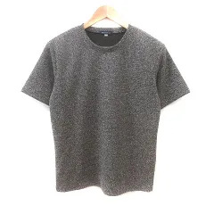 アーバンリサーチ URBAN RESEARCH ニット カットソー クルーネック 半袖 38 茶 ブラウン 白 ホワイト /MS