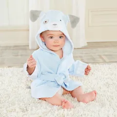 ベビーアスペン  男の子用まるごとハッピーワンちゃんタオル地フード付きバスローブ 出産祝い babyaspen バスタオル タオルブランケット ベビーシャワー