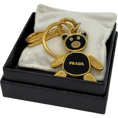 PRADA くま　キーホルダー　ゴールド