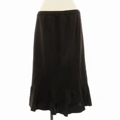 レリアン Leilian フレアスカート ひざ丈 大きいサイズ 13+ 茶 ブラウン AV-1701850 /EE