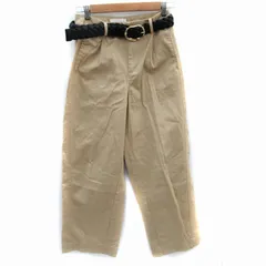 ザラ ZARA チノパンツ ロング丈 ベルト付き XS 小さいサイズ ベージュ /SM35