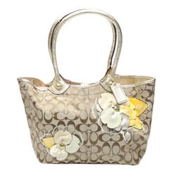COACH コーチデイジー シグネチャー トートバッグ ピンク 花柄 肩掛け