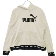 プーマ　レディースパーカー　ホワイト　XLサイズ　ロゴ　カジュアル【280】